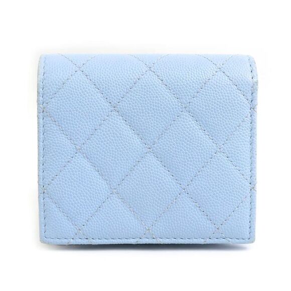 CHANEL Blue Caviar Leather Wallet - Picture 2 of 5